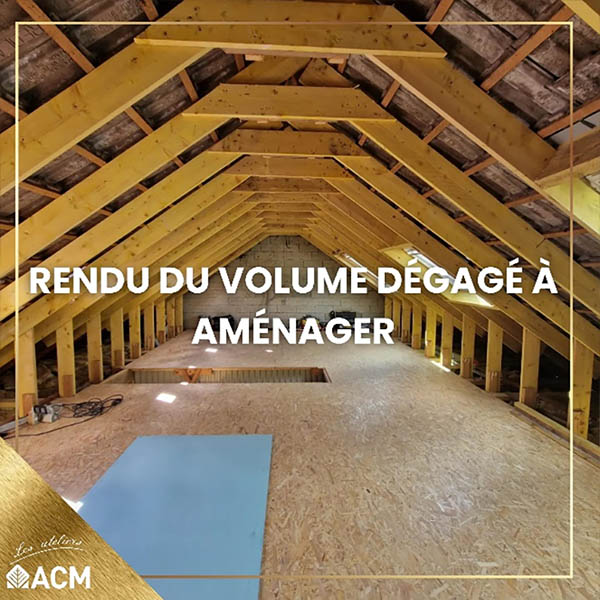 Volume dégagé après aménagement de combles